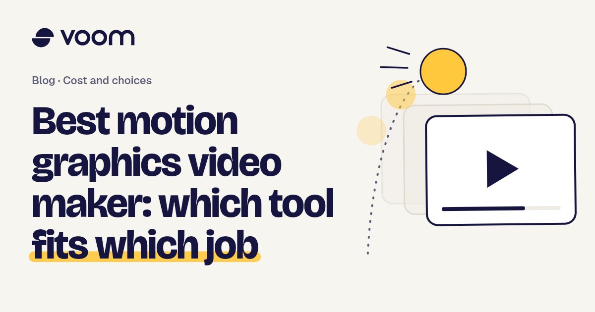 Cover of the Voom guide to the best motion graphics video maker for each kind of job