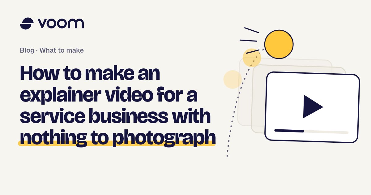 Cover of the Voom guide to explainer videos for service businesses